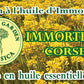 Immortelle Soap 100g label. Immortelle from Corsica. Rich in organic essential oil