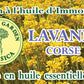 Lavender Soap 100g label. Lavender from Corsica. Rich in organic essential oil