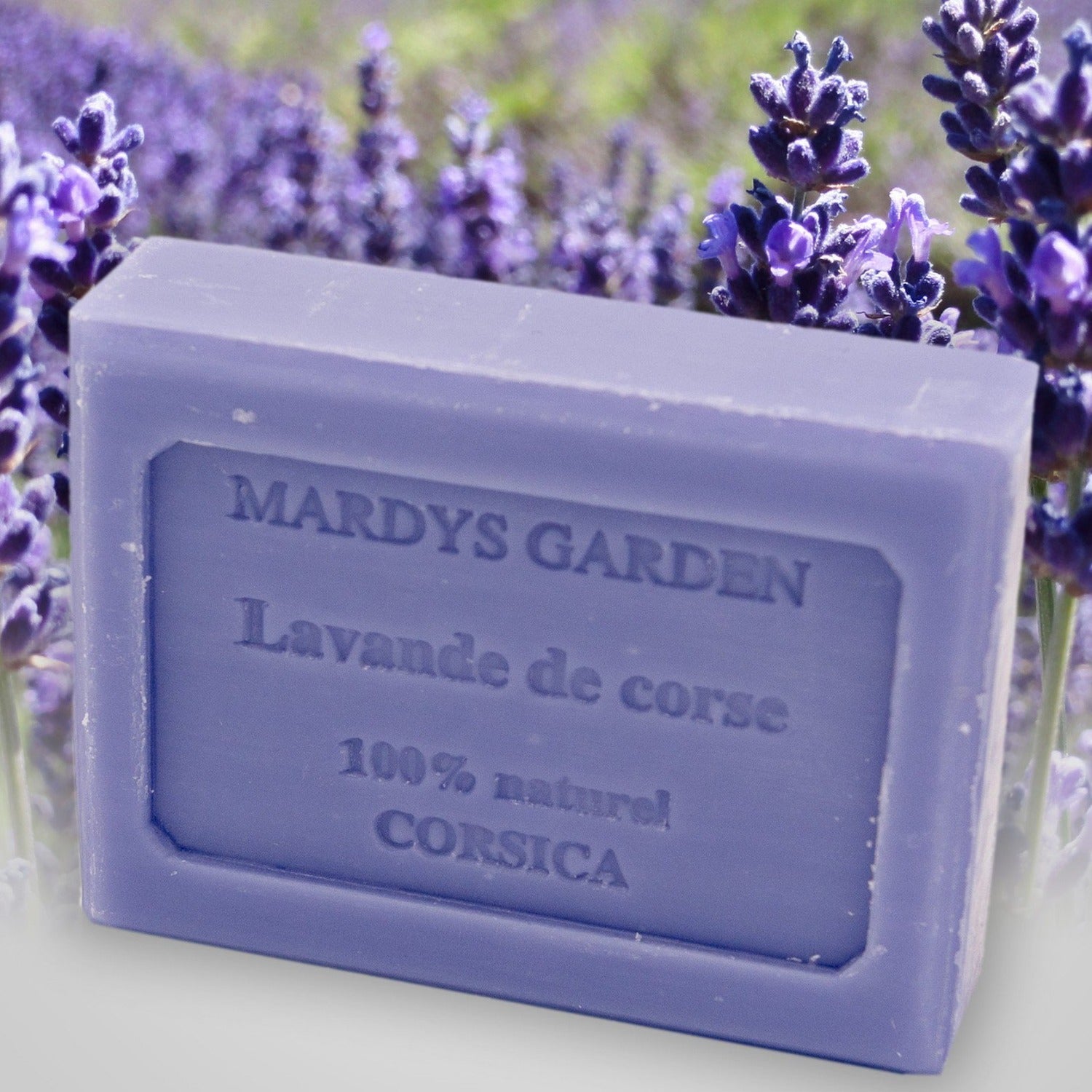 Lavender Soap 100g. Purify skin. Scented with organic hydrosol and essential oil. All the properties of Corsican Immortelle and Topped Lavender for your skin. Natural skincare product. Gently clean, soothes and washes